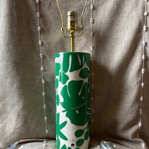 Kate Spade Tropical leaf Green and White Ceramic Lamp